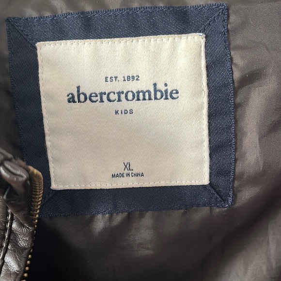 Abercrombie brown pleather jacket - Picture 2 of 4